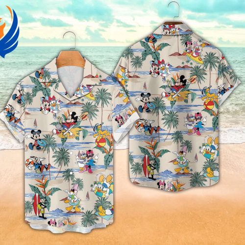 Mickey Minnie Donald Hawaiian Shirt: Aloha Summer Party Button Down Tropical Magical Kingdom – Perfect for Vacations!