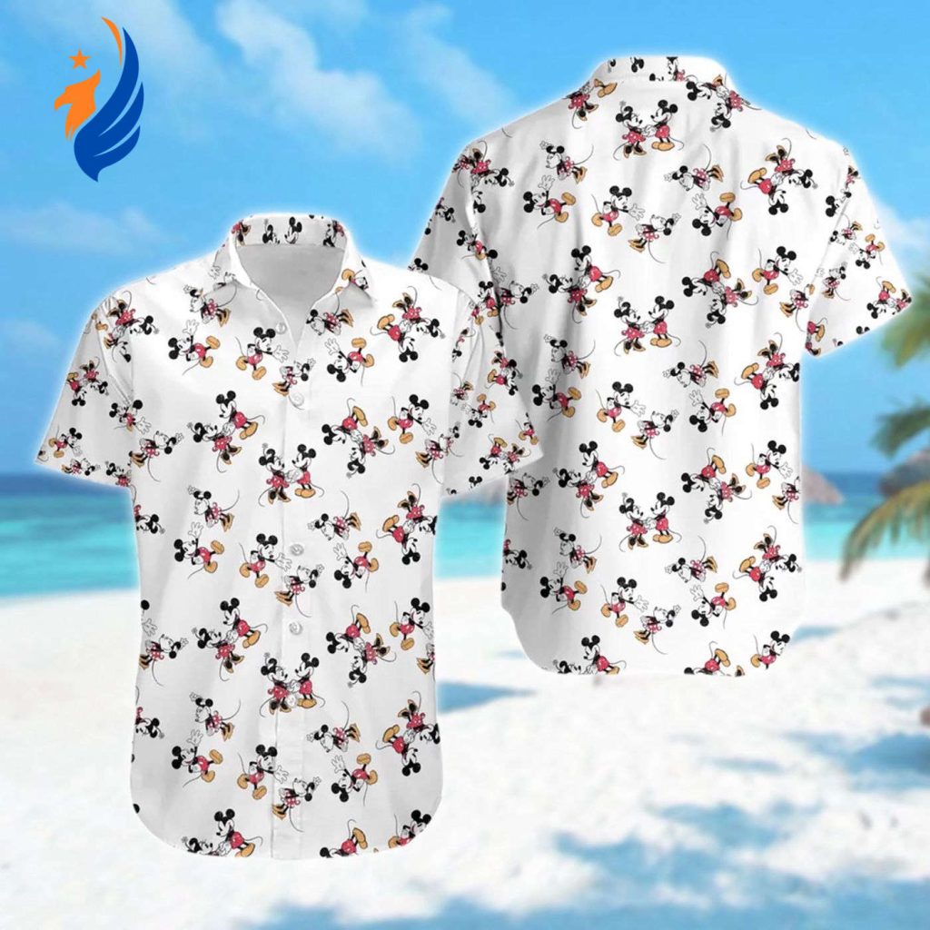 Mickey Minnie Hawaiian Shirt – Summer Trip Button Up for Couples at Magic Kingdom Mickey Minnie Hawaiian Shirt – Summer Trip Button Up for Couples at Magic Kingdom