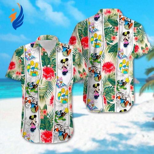 Mickey Mouse Hawaiian Shirt: Stylish 3D Animated Movie Character Unisex Shirt for Family Vacation & Summer Vibes