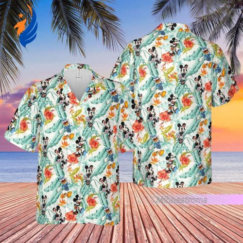 Mickey Mouse & Friends Hawaiian Shirt – Funny Disney Beach Vacation Button Up
