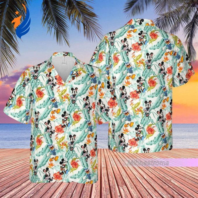 Mickey Mouse & Friends Hawaiian Shirt – Funny Disney Beach Vacation Button Up