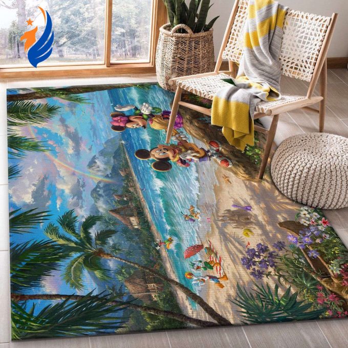 Christmas Mickey Mouse and Minnie in Hawaii Area Rug: Festive Bedroom Floor Decor for Home – Shop Now! Christmas Mickey Mouse and Minnie in Hawaii Area Rug: Festive Bedroom Floor Decor for Home – Shop Now!