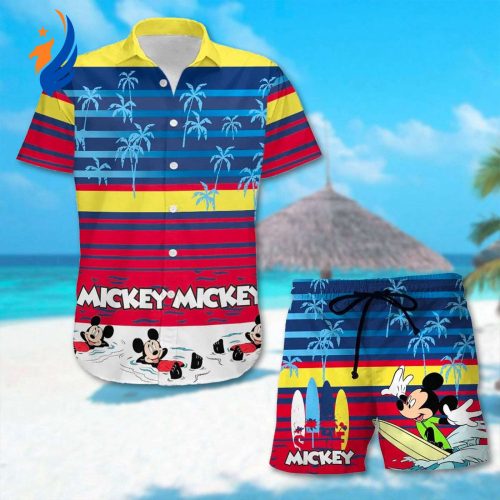 Mickey Mouse Beach Funny Hawaiian Shirt – Summer Vacation 3D Unisex Summer Shirt with Animated Movie Character
