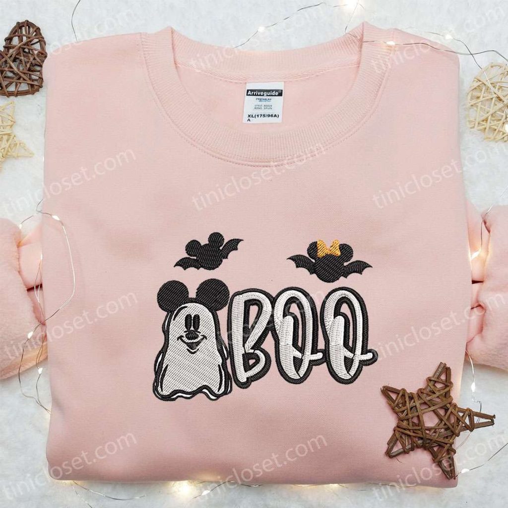 Spooky Embroidered Sweatshirt & T-shirt: Mickey Mouse Boo Collection – Best Halloween Gift Ideas by Disney Spooky Embroidered Sweatshirt & T-shirt: Mickey Mouse Boo Collection – Best Halloween Gift Ideas by Disney