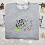 Mickey Mouse Bunny x Nike Cartoon Embroidered Shirt: Custom Easter Gift with Nike Embroidery Mickey Mouse Bunny x Nike Cartoon Embroidered Shirt: Custom Easter Gift with Nike Embroidery
