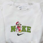 Mickey Mouse Candy Cane Disney x Nike Christmas Sweatshirt: Festive Embroidered Shirt Perfect Christmas Gift Idea Mickey Mouse Candy Cane Disney x Nike Christmas Sweatshirt: Festive Embroidered Shirt Perfect Christmas Gift Idea
