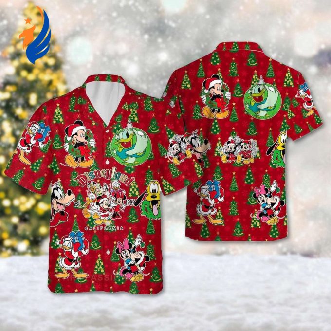 Get in the Holiday Spirit with Mickey Mouse Christmas Hawaiian Shirts – Perfect for Xmas in Hawaii!