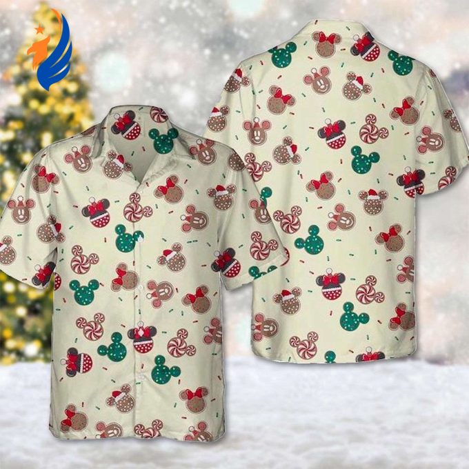 Mickey Mouse Christmas Hawaii Shirt: Festive Xmas Button Up with Hawaiian Flair in Magic Kingdom 3D All Over Print