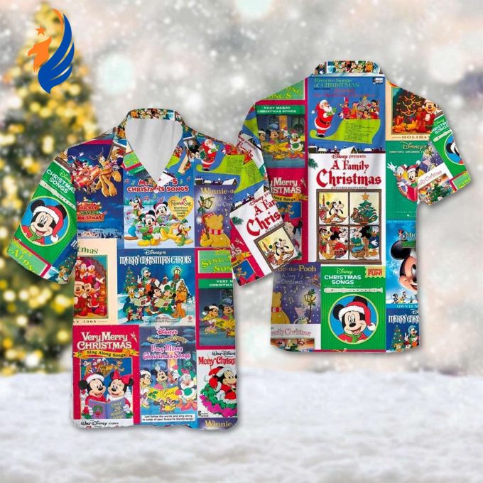 Christmas Hawaiian Shirts: Mickey Mouse Minnie Mouse Donald Duck – Xmas Gift Magic Kingdom Tee