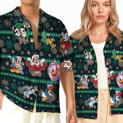 Mickey Mouse Christmas Hawaiian Shirt: Embrace the Festive Magic with Disney World Christmas Shirt