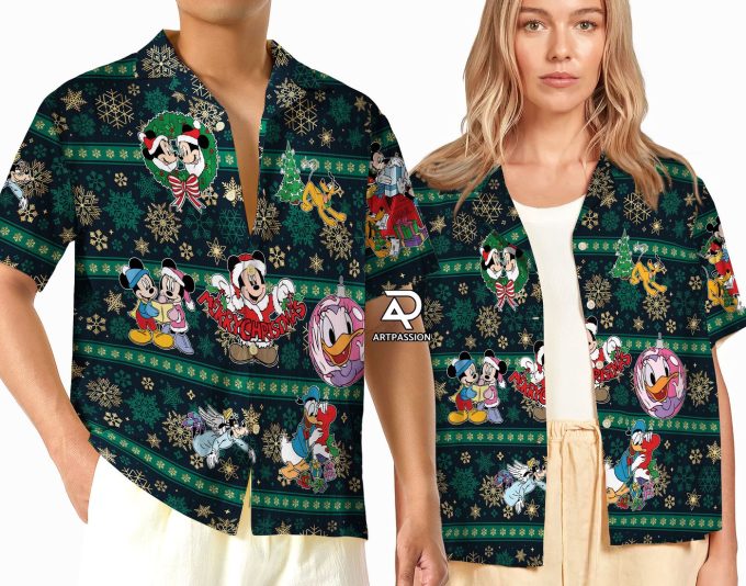 Mickey Mouse Christmas Hawaiian Shirt: Embrace the Festive Magic with Disney World Christmas Shirt