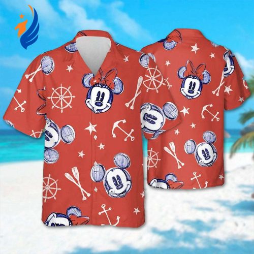 Mickey Mouse Cruise Hawaii Shirt – Cartoon Button Up Gift with 3D All Over Print Magic Kingdom