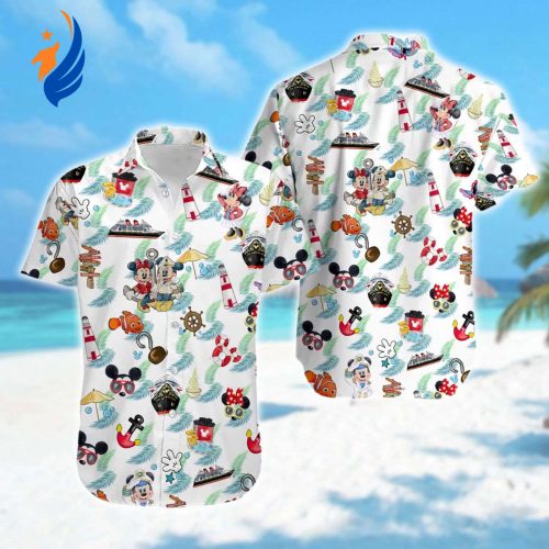Mickey Mouse Cruise Hawaiian Shirt – Cartoon Button Up for Family Vacation: 3D All Over Print