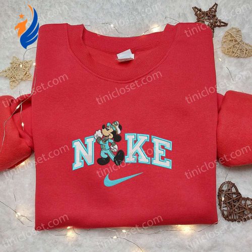 Mickey Mouse Cruise x Nike Embroidered Shirt: Disney Characters & Nike Inspired Hoodie Mickey Mouse Cruise x Nike Embroidered Shirt: Disney Characters & Nike Inspired Hoodie
