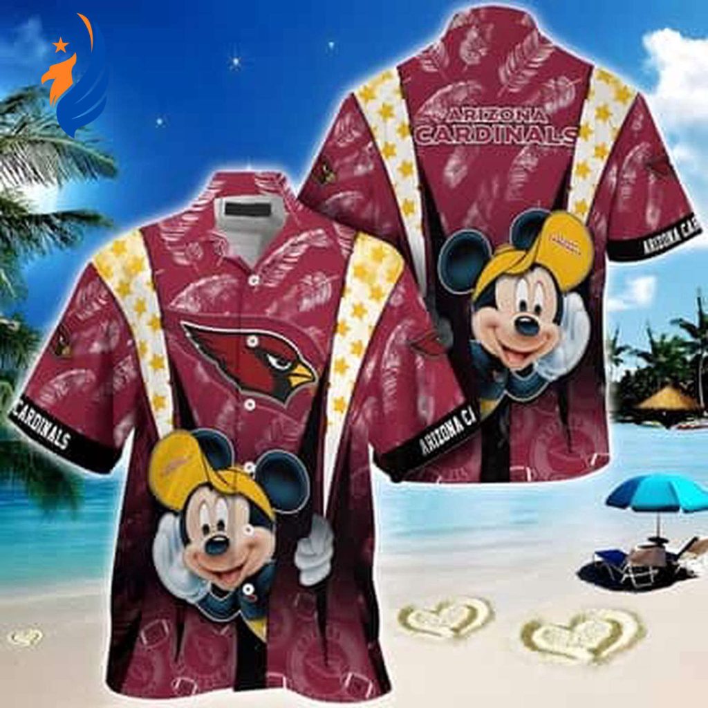 Disney NFL Arizona Cardinals Hawaiian Shirt – Perfect Gift for Beach Lovers: Mickey Mouse Design Disney NFL Arizona Cardinals Hawaiian Shirt – Perfect Gift for Beach Lovers: Mickey Mouse Design