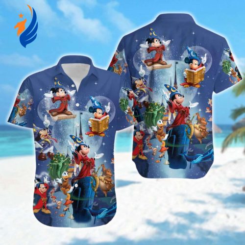 Disney Mickey Mouse Fantasia Hawaiian Shirt – Fun Cartoon Tee for Summer Vacation 3D All Over Print – Perfect Birthday Gift!
