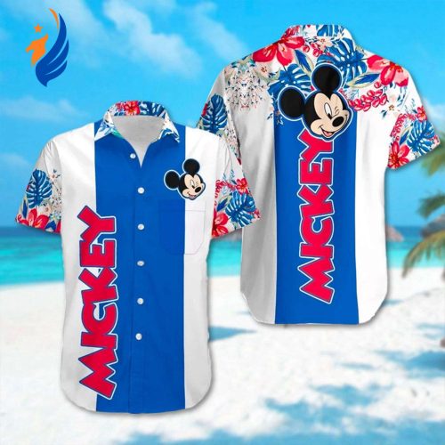 Mickey Mouse Funny Hawaiian Unisex Shirt – Vibrant 3D Tee for Men and Women Inspired by Animated Movie Characters & Summer Vibes