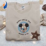Mickey Mouse 4th of July Shirt: Disney Embroidered National Day Gifts Mickey Mouse 4th of July Shirt: Disney Embroidered National Day Gifts
