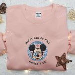 Mickey Mouse 4th of July Shirt: Disney Embroidered National Day Gifts Mickey Mouse 4th of July Shirt: Disney Embroidered National Day Gifts
