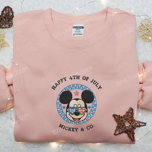 Mickey Mouse 4th of July Shirt: Disney Embroidered National Day Gifts