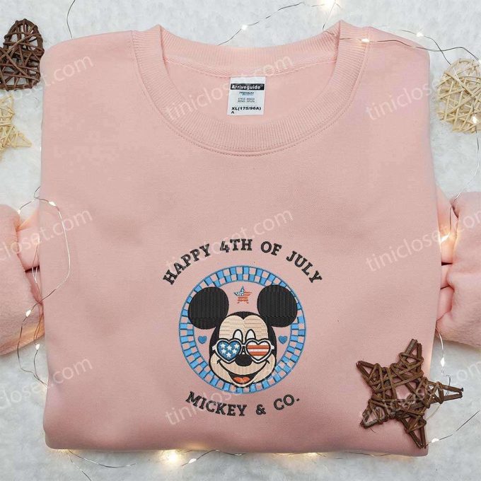 Mickey Mouse 4th of July Shirt: Disney Embroidered National Day Gifts