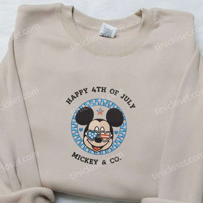 Mickey Mouse 4th of July Shirt: Disney Embroidered National Day Gifts