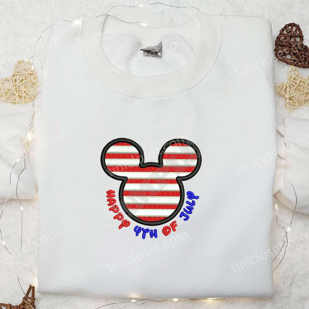 Mickey Mouse Happy 4th of July Embroidered Shirt: Disney s Best Patriotic Shirts Mickey Mouse Happy 4th of July Embroidered Shirt: Disney s Best Patriotic Shirts