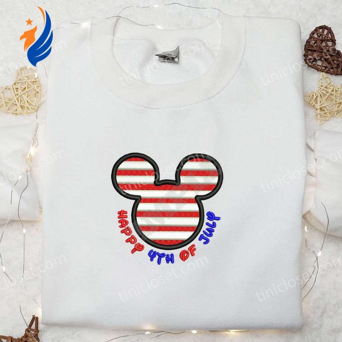 Mickey Mouse Happy 4th of July Embroidered Shirt: Disney s Best Patriotic Shirts Mickey Mouse Happy 4th of July Embroidered Shirt: Disney s Best Patriotic Shirts