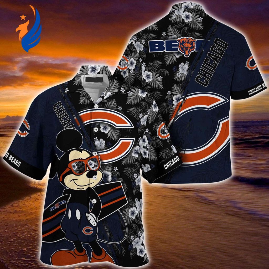 Mickey Mouse Hawaii Shirt: Chicago Bears NFL Floral Pattern for Engaged Fans Mickey Mouse Hawaii Shirt: Chicago Bears NFL Floral Pattern for Engaged Fans