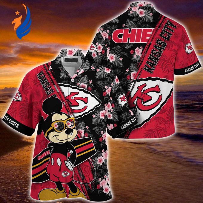 Mickey Mouse Hawaii Shirt: Kansas City Chiefs NFL Floral Pattern – Perfect for Fans! Mickey Mouse Hawaii Shirt: Kansas City Chiefs NFL Floral Pattern – Perfect for Fans!