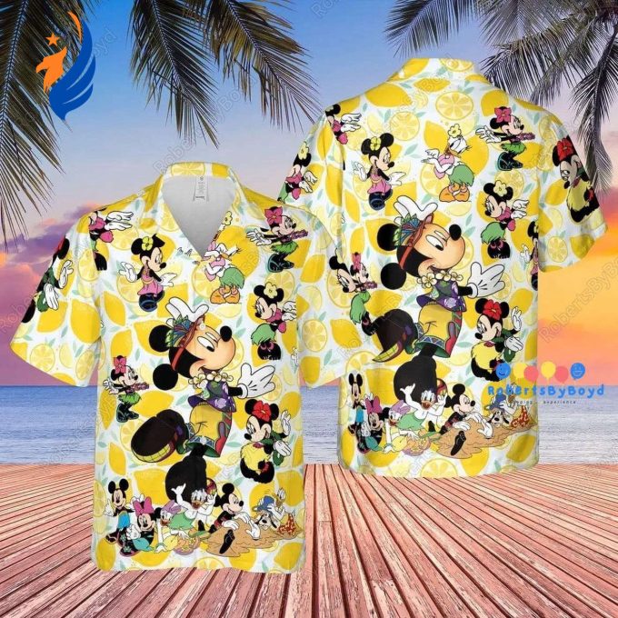 Disney Mickey Hawaiian Shirt: Summer Magic with Mickey & Minnie! Perfect for Disney Vacation and Magic Kingdom Fun