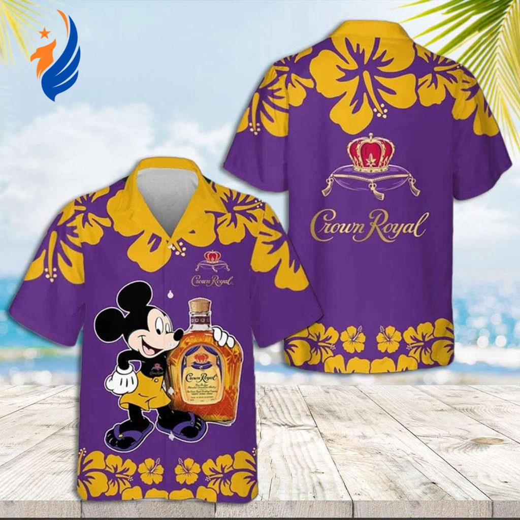 Mickey Mouse Hawaiian Shirt with Crown Design – Royal Tropical Style for Unforgettable Vacations Mickey Mouse Hawaiian Shirt with Crown Design – Royal Tropical Style for Unforgettable Vacations