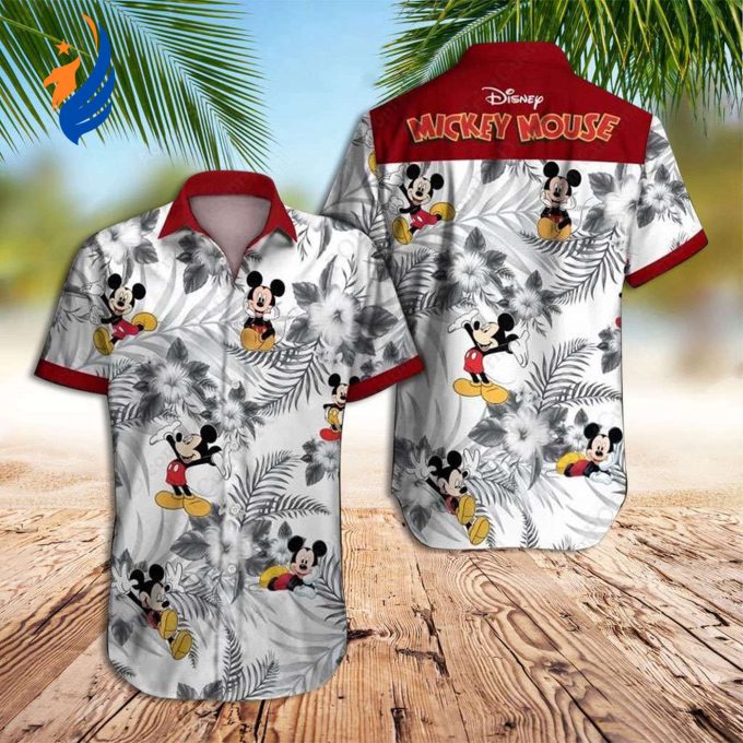 Mickey Mouse Hawaiian Shirt: Vibrant Mickey Flower Design for a Tropical Vibe! Mickey Mouse Hawaiian Shirt: Vibrant Mickey Flower Design for a Tropical Vibe!