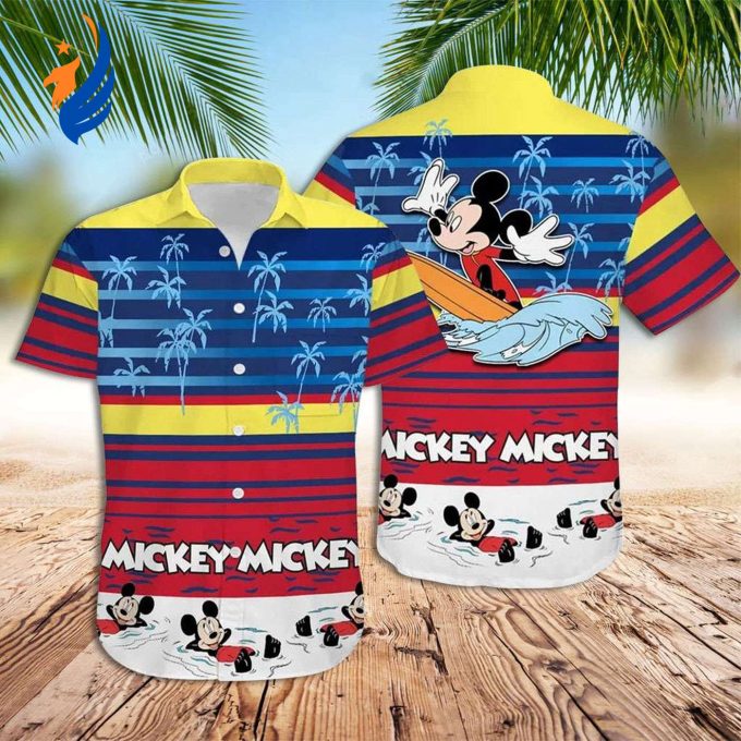 Mickey Mouse Hawaiian Shirt: Surfing in Colorful Beach – Vibrant & Stylish! Mickey Mouse Hawaiian Shirt: Surfing in Colorful Beach – Vibrant & Stylish!