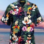 Mickey Mouse Hawaiian Shirt: Tropical Vibes with Hibiscus Beach Design Mickey Mouse Hawaiian Shirt: Tropical Vibes with Hibiscus Beach Design