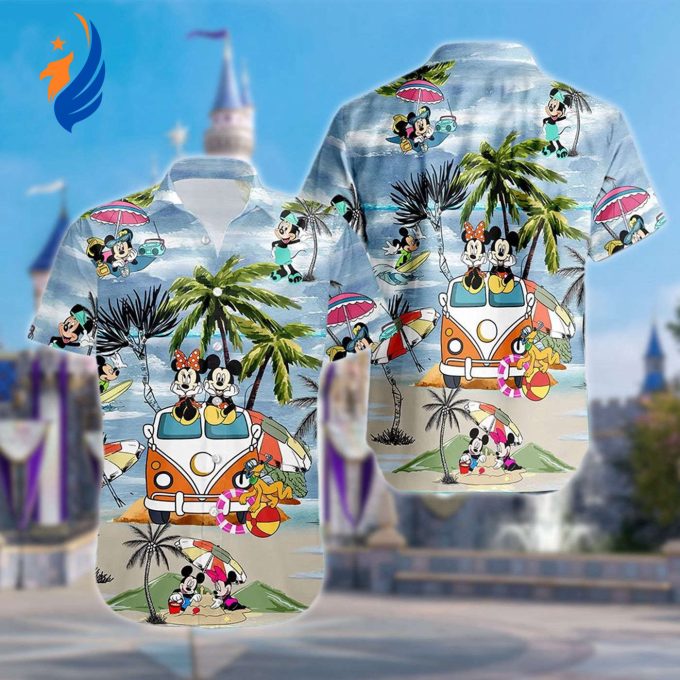 Mickey Mouse Hawaiian Trip Shirt: Couple Character Beach Shirt – Perfect for Hawaii Party & Cartoon Gift