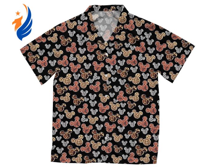 Mickey Mouse Leopard Safari Hawaiian Shirt: Animal Kingdom Disney Hawaii Shirts for Family Summer Trip – Magic Kingdom & Disneyland