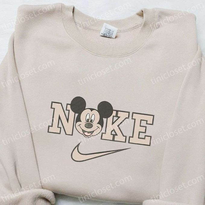 Mickey Mouse Head x Nike Cartoon Hoodie: Best Nike Inspired Embroidered Shirt – Perfect Birthday Gift Ideas