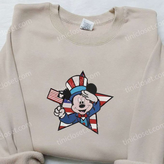 Disney Mickey Mouse Independence Day Embroidered Shirt: Best Patriotic Shirts for a Festive Look!