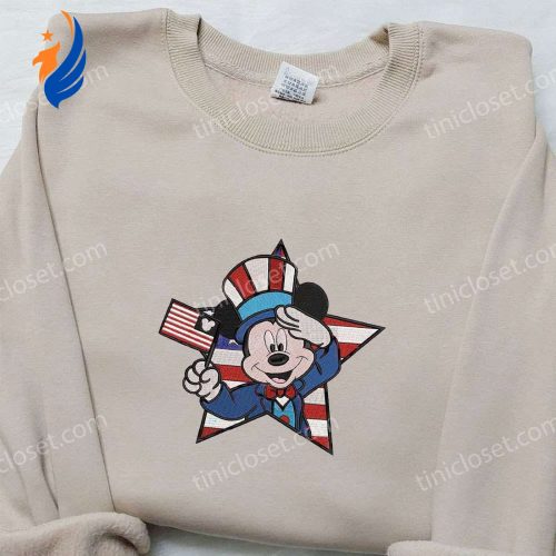 Disney Mickey Mouse Independence Day Embroidered Shirt: Best Patriotic Shirts for a Festive Look!