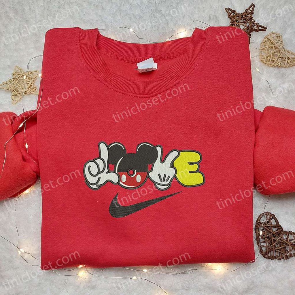 Get the Perfect Valentine s Day Gift: Mickey Mouse Love x Nike Embroidered Hoodie & Shirt Get the Perfect Valentine s Day Gift: Mickey Mouse Love x Nike Embroidered Hoodie & Shirt