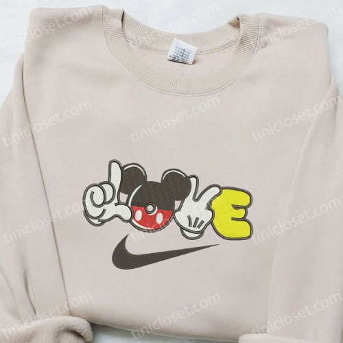 Mickey Mouse Love x Nike Embroidered Hoodie & Shirt: Best Valentine’s Day Gift Ideas