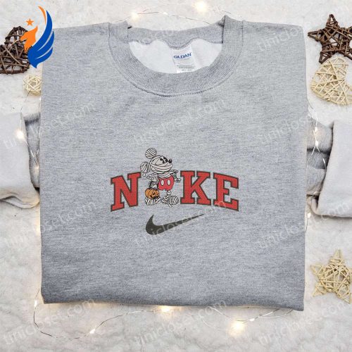 Mickey Mouse Mummy Halloween x Nike Embroidered Sweatshirt: Spooky Halloween Embroidered Shirt for Best Gift Ideas Mickey Mouse Mummy Halloween x Nike Embroidered Sweatshirt: Spooky Halloween Embroidered Shirt for Best Gift Ideas