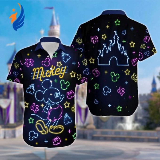 Mickey Mouse Neon Hawaii Beach Shirt – Cartoon Hawaiian Shirt Gift: 3D All Over Print Holiday Button-Up Movie Attire Mickey Mouse Neon Hawaii Beach Shirt – Cartoon Hawaiian Shirt Gift: 3D All Over Print Holiday Button-Up Movie Attire