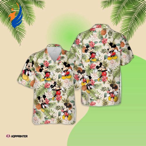 Mickey Mouse Pineapple Hawaiian Shirt: Tropical Summer Trip Family Fun