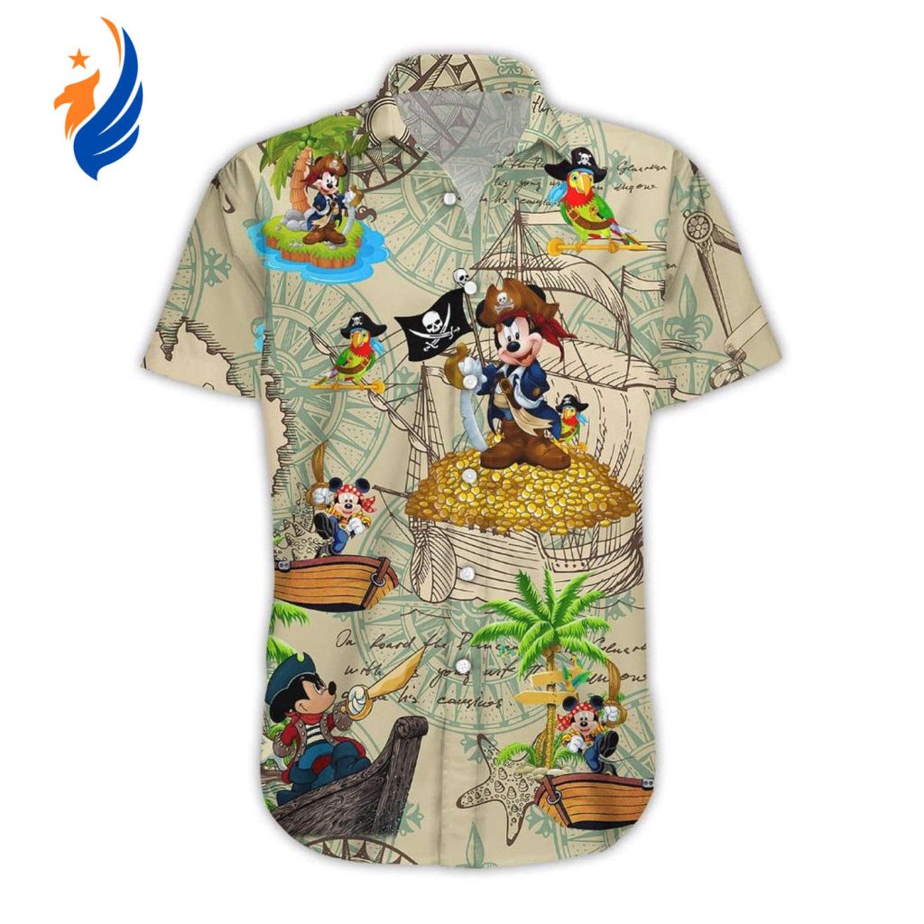 Stylish Mickey Mouse Pirate Maria Hawaiian Shirt: Perfect for Fun & Adventure! Stylish Mickey Mouse Pirate Maria Hawaiian Shirt: Perfect for Fun & Adventure!