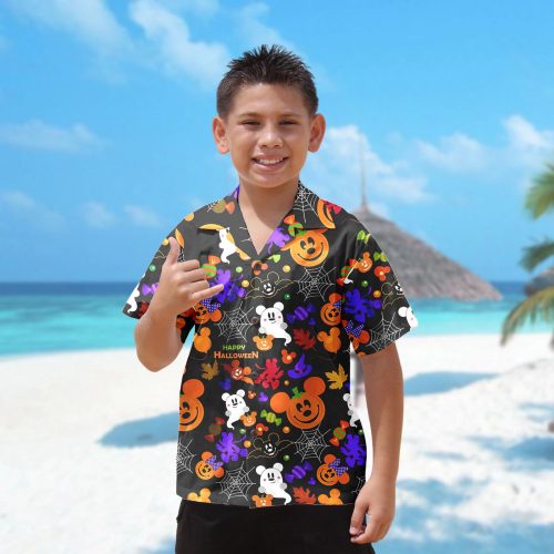 Mickey Mouse Pumpkin Hawaiian Shirt Halloween Hawaii Shirt Trick or Treat Button Up Horror Magic Kingdom Gift