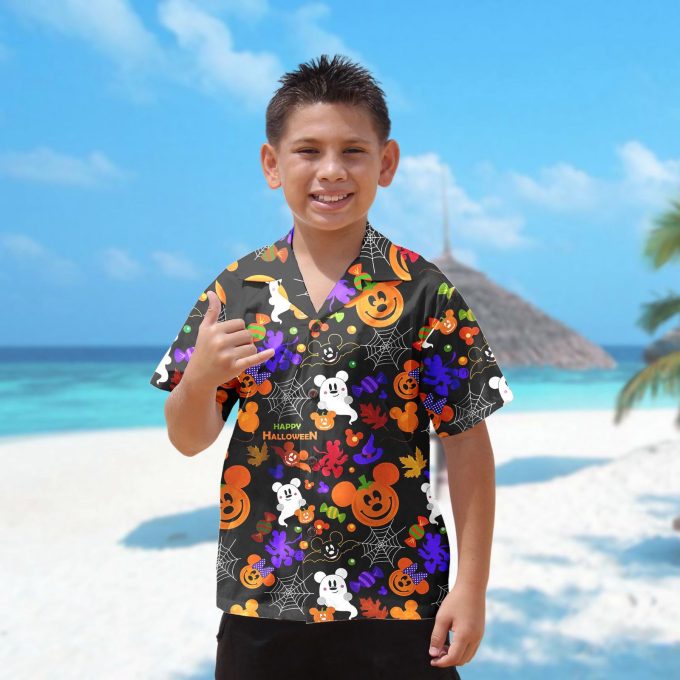 Mickey Mouse Pumpkin Hawaiian Shirt Halloween Hawaii Shirt Trick or Treat Button Up Horror Magic Kingdom Gift