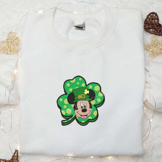 Mickey Mouse Saint Patrick s Day Embroidered Shirt & Disney Characters Hoodie – Perfect Saint Patrick s Day Gift Idea!
