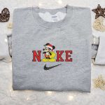 Mickey Mouse Santa Claus Disney x Nike Christmas Embroidered Sweatshirt: Best Holiday Gift with Festive Style!